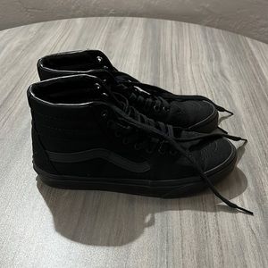 mens vans canvas sk8 hi black size 8.5
